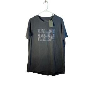 NWT ALLSAINTS Equality Cori Washed Black "We Are All Equal" Men's Tee  size XS/S